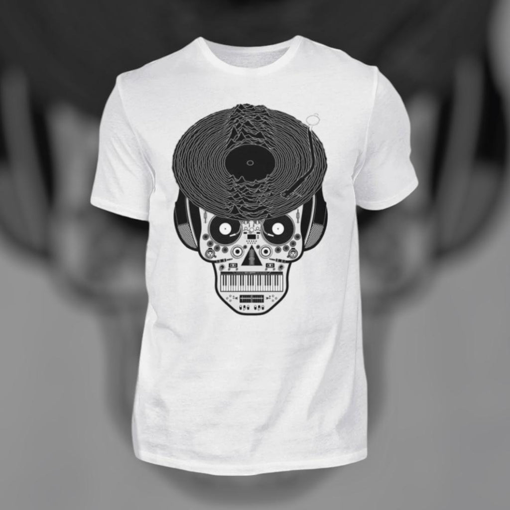 T-Shirt - Schalplatten Totenkopf